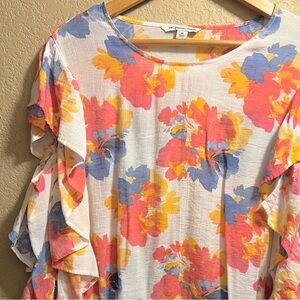 ZAC & RACHEL floral ruffled blouse